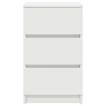 vidaXL Bedside Cabinet with 3 Drawers White 39x35x65 cm