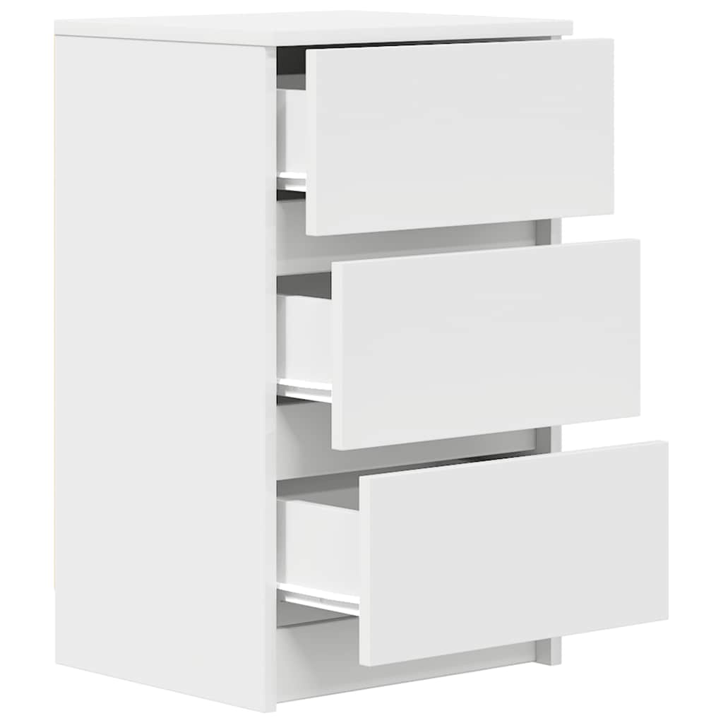 vidaXL Bedside Cabinets with 3 Drawers 2 pcs White 39x35x65 cm