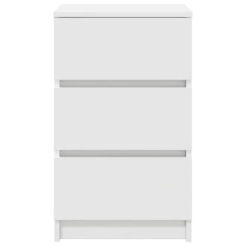 vidaXL Bedside Cabinets with 3 Drawers 2 pcs White 39x35x65 cm