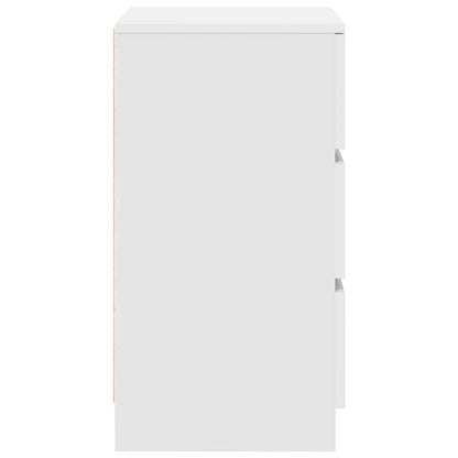 vidaXL Bedside Cabinets with 3 Drawers 2 pcs White 39x35x65 cm