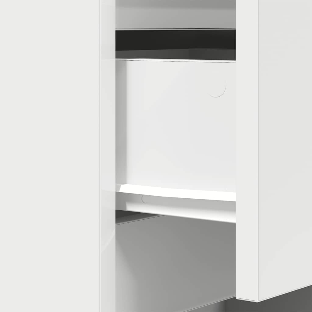 vidaXL Bedside Cabinets with 3 Drawers 2 pcs White 39x35x65 cm