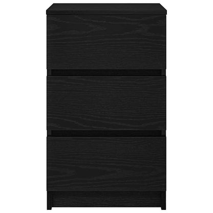 vidaXL Bedside Cabinets with 3 Drawers 2 pcs Black 39x35x65 cm