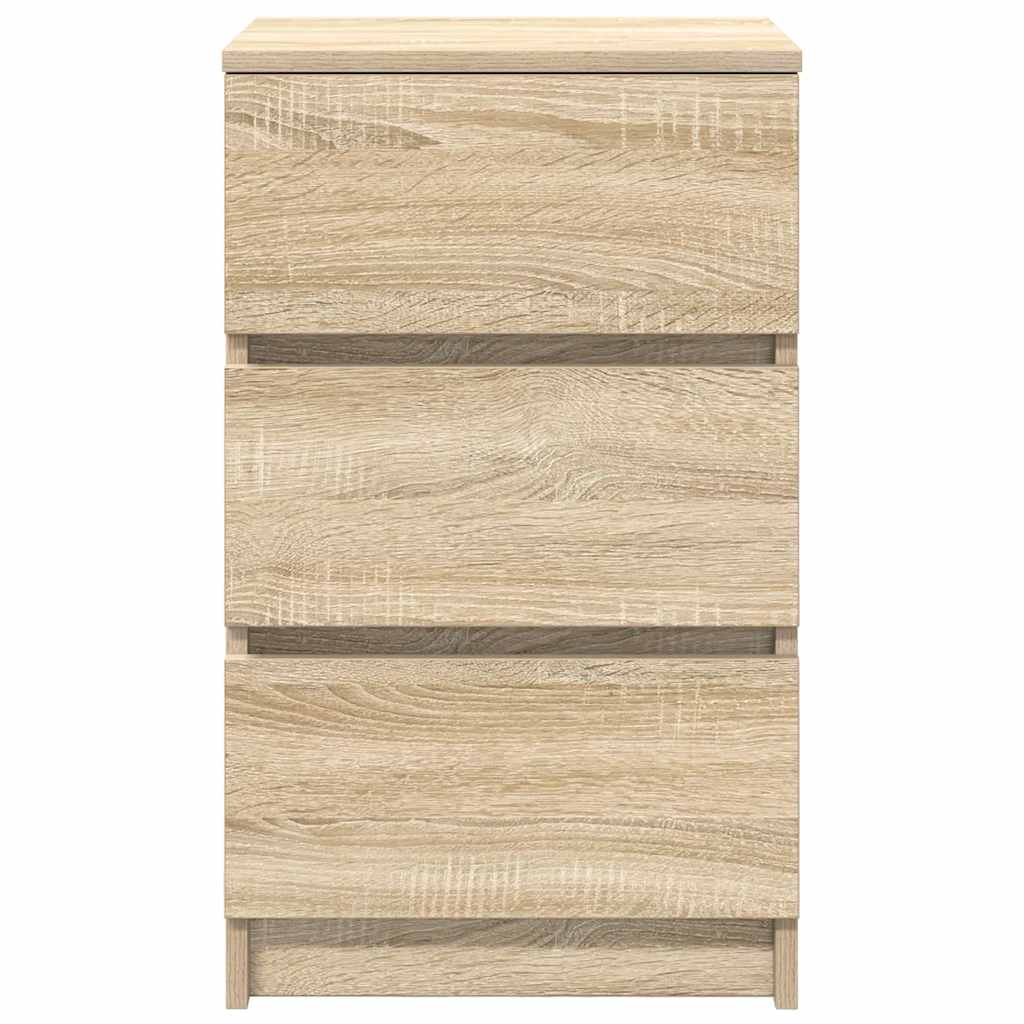 vidaXL Bedside Cabinet with 3 Drawers Sonoma Oak 39x35x65 cm