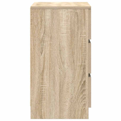 vidaXL Bedside Cabinet with 3 Drawers Sonoma Oak 39x35x65 cm