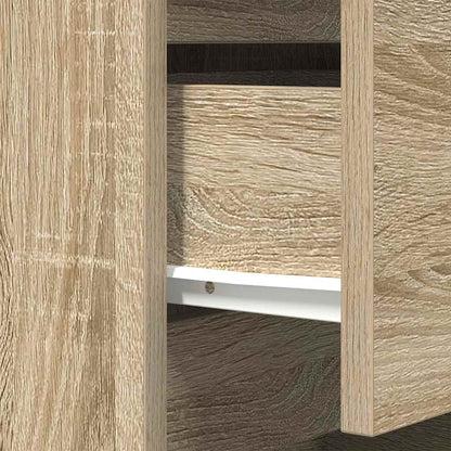 vidaXL Bedside Cabinet with 3 Drawers Sonoma Oak 39x35x65 cm