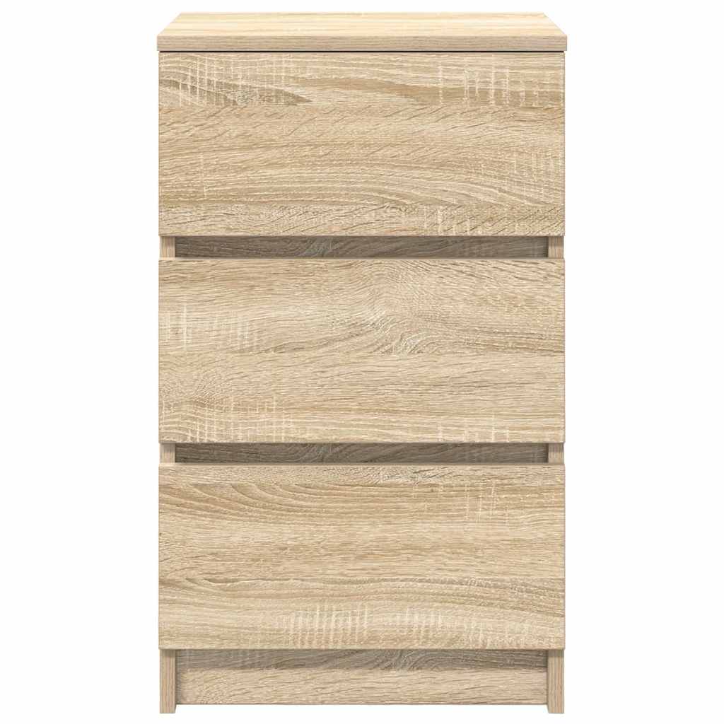 vidaXL Bedside Cabinets with 3 Drawers 2 pcs Sonoma Oak 39x35x65 cm