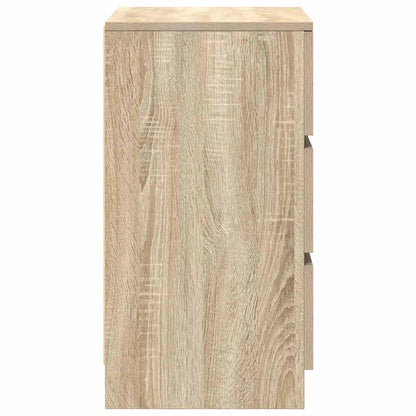 vidaXL Bedside Cabinets with 3 Drawers 2 pcs Sonoma Oak 39x35x65 cm