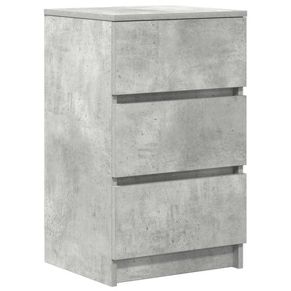 vidaXL Bedside Cabinets with 3 Drawers 2 pcs Concrete Grey 39x35x65 cm