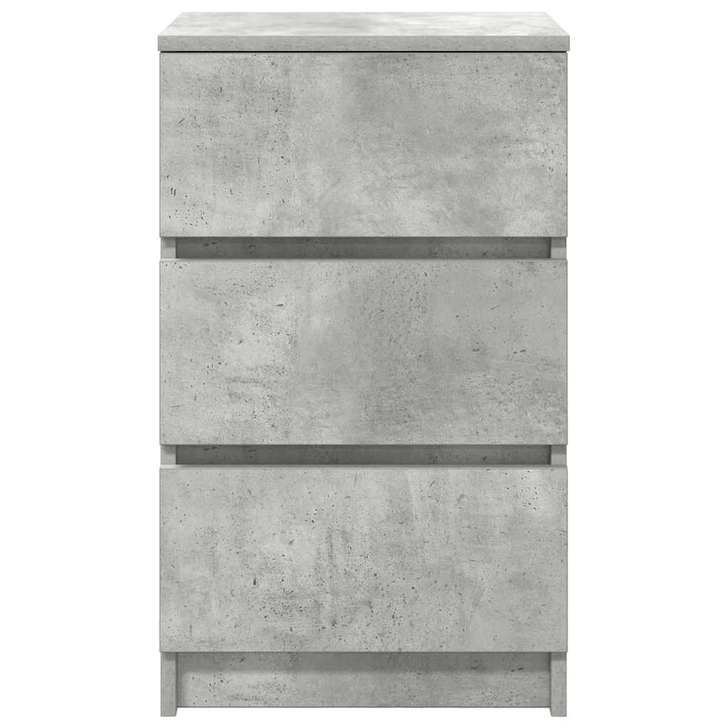 vidaXL Bedside Cabinets with 3 Drawers 2 pcs Concrete Grey 39x35x65 cm