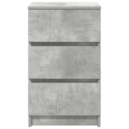 vidaXL Bedside Cabinets with 3 Drawers 2 pcs Concrete Grey 39x35x65 cm