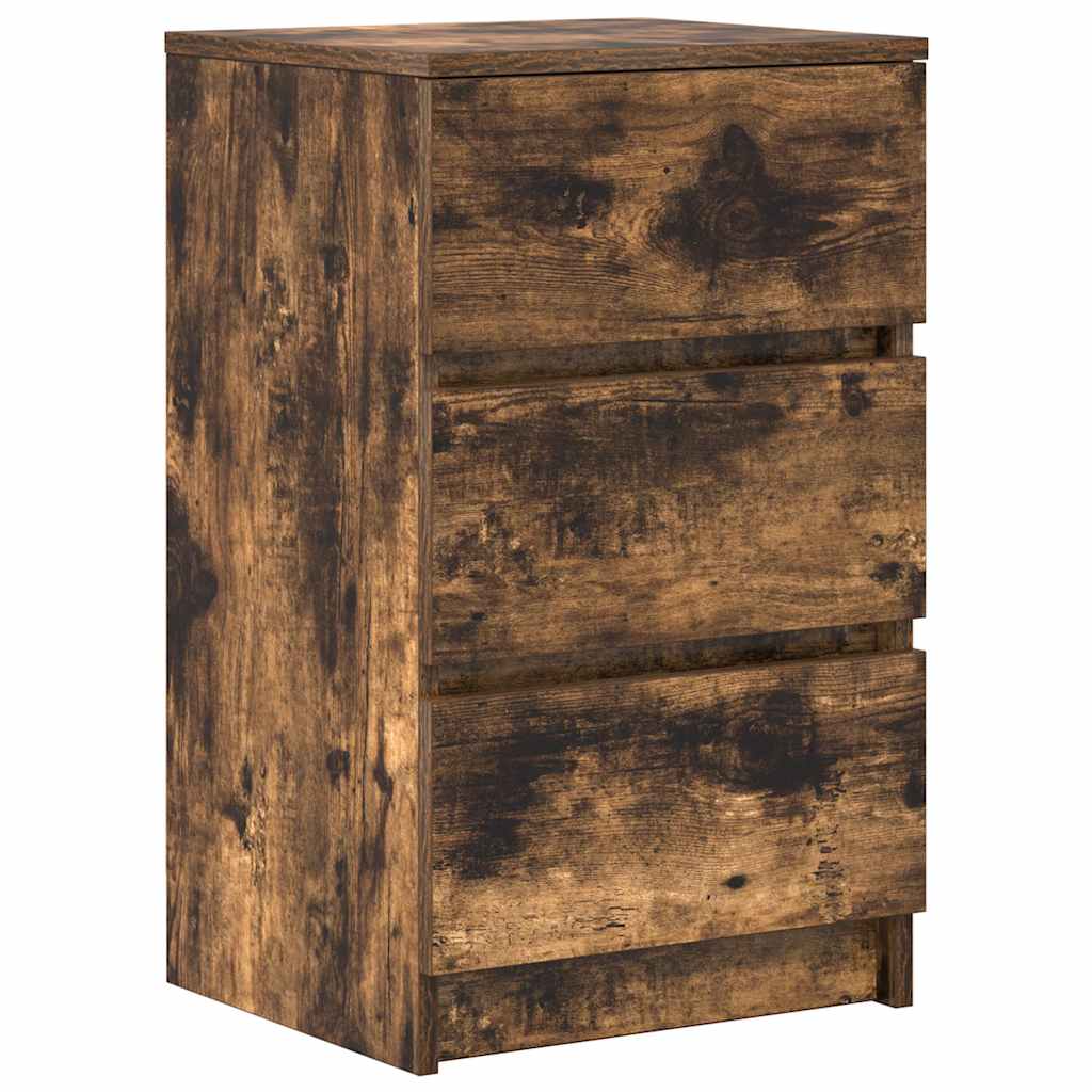 vidaXL Bedside Cabinets with 3 Drawers 2 pcs Smoked Oak 39x35x65 cm