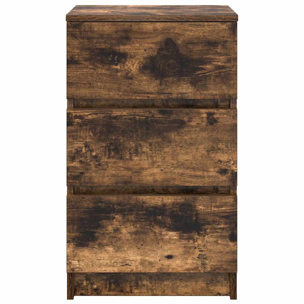 vidaXL Bedside Cabinets with 3 Drawers 2 pcs Smoked Oak 39x35x65 cm