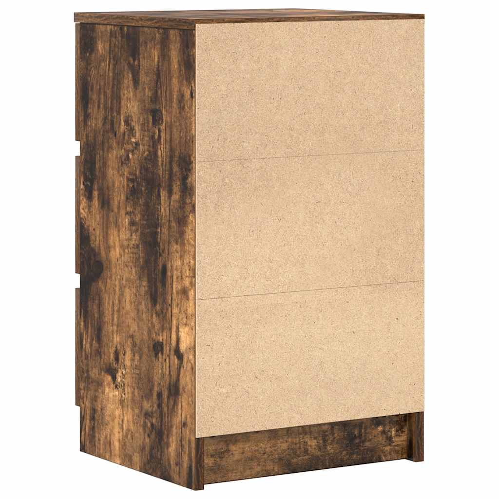 vidaXL Bedside Cabinets with 3 Drawers 2 pcs Smoked Oak 39x35x65 cm
