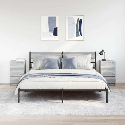 vidaXL Bedside Cabinets with 3 Drawers 2 pcs Grey Sonoma 39x35x65 cm