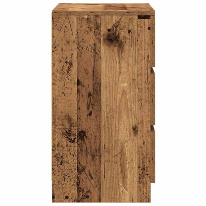 vidaXL Bedside Cabinets with 3 Drawers 2 pcs Old Wood 39x35x65 cm