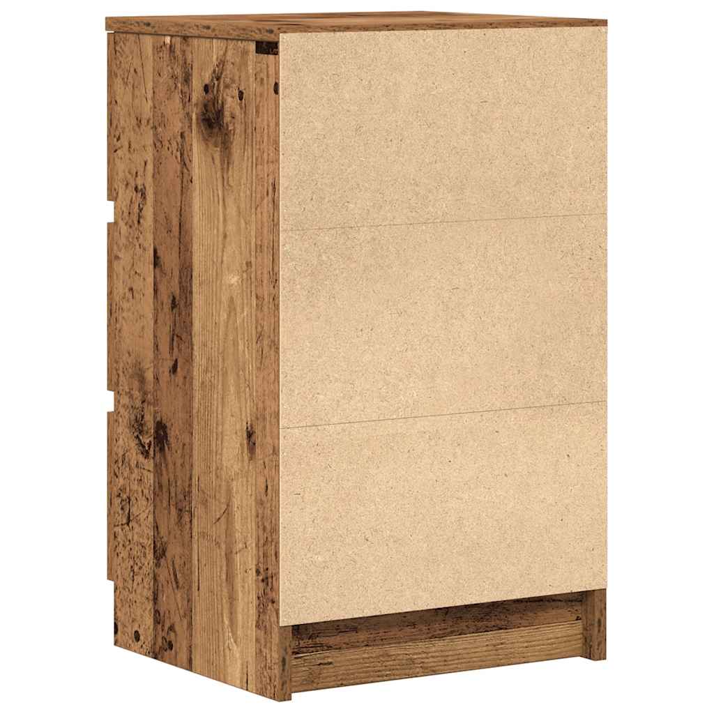 vidaXL Bedside Cabinets with 3 Drawers 2 pcs Old Wood 39x35x65 cm