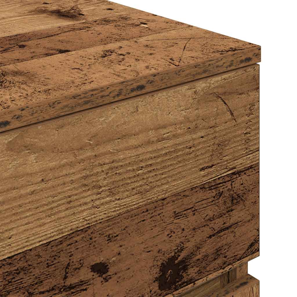 vidaXL Bedside Cabinets with 3 Drawers 2 pcs Old Wood 39x35x65 cm