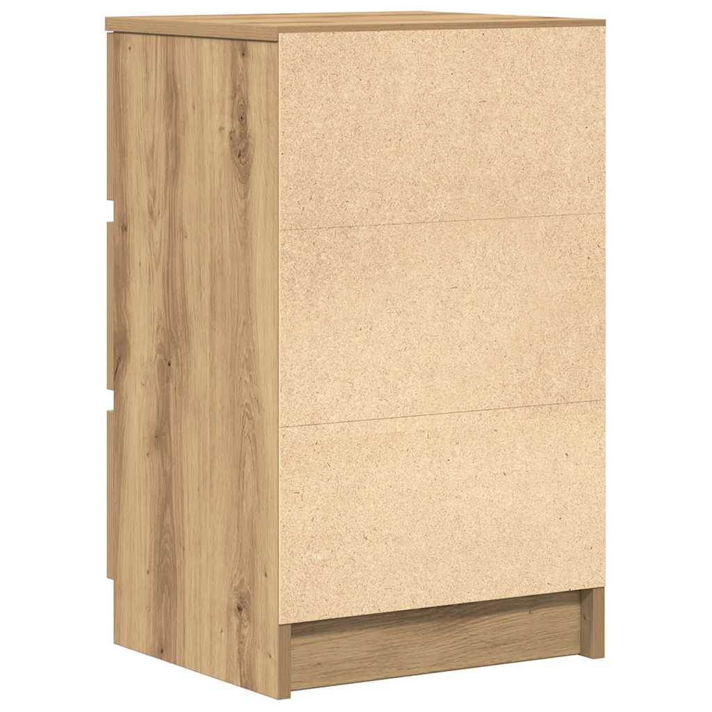 vidaXL Bedside Cabinets with 3 Drawers 2 pcs Artisan Oak 39x35x65 cm