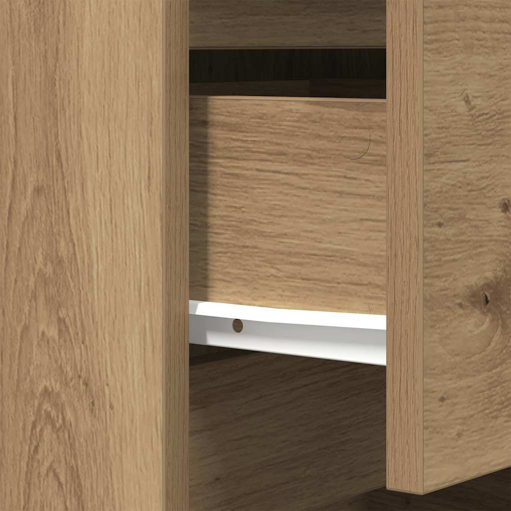 vidaXL Bedside Cabinets with 3 Drawers 2 pcs Artisan Oak 39x35x65 cm