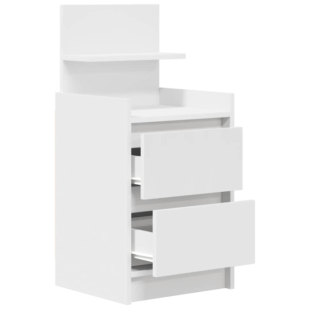 vidaXL Bedside Cabinet with 2 Drawers White 38x34x80 cm