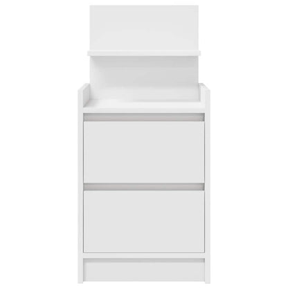 vidaXL Bedside Cabinet with 2 Drawers White 38x34x80 cm