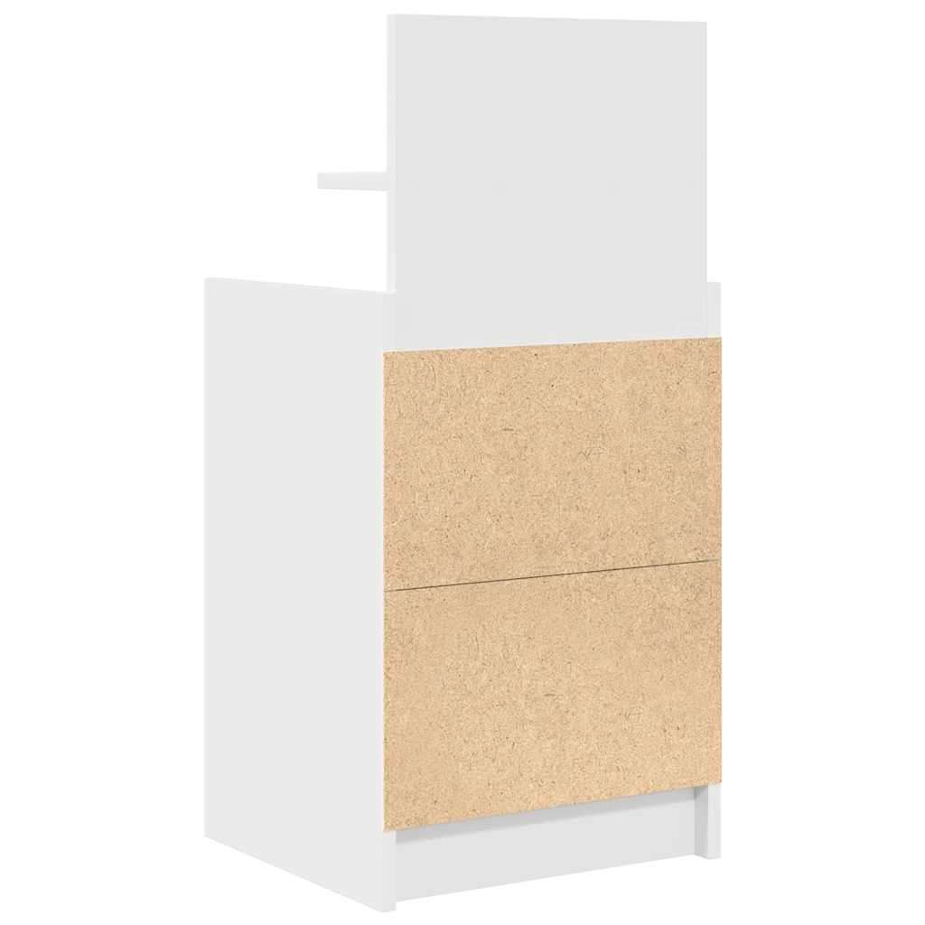 vidaXL Bedside Cabinet with 2 Drawers White 38x34x80 cm