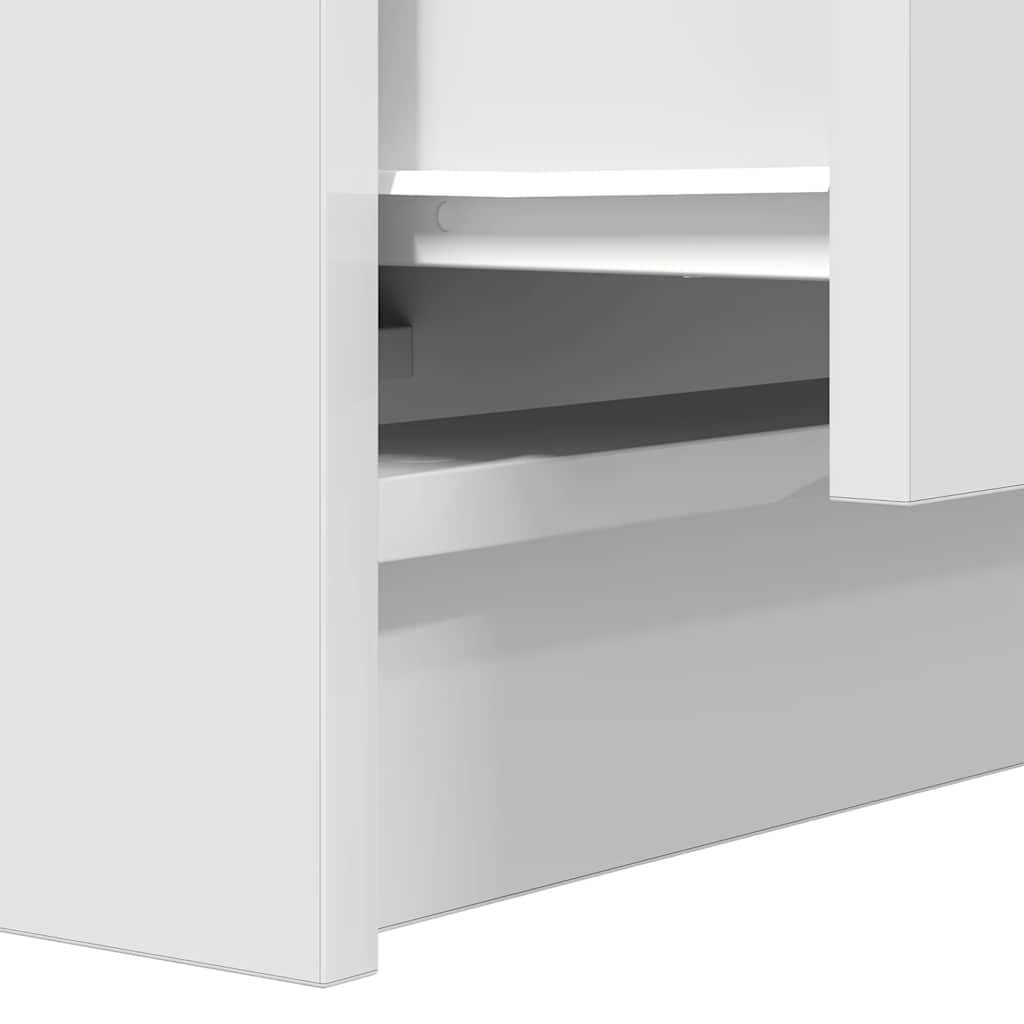vidaXL Bedside Cabinet with 2 Drawers White 38x34x80 cm