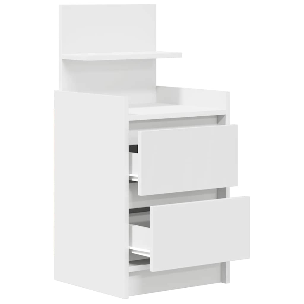 vidaXL Bedside Cabinets with 2 Drawers 2 pcs White 38x34x80 cm