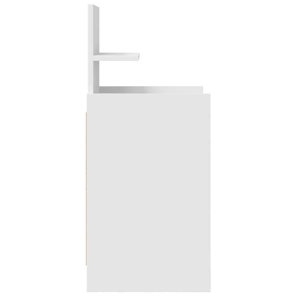 vidaXL Bedside Cabinets with 2 Drawers 2 pcs White 38x34x80 cm