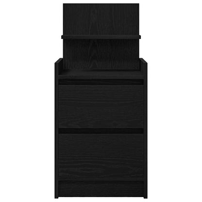 vidaXL Bedside Cabinet with 2 Drawers Black 38x34x80 cm