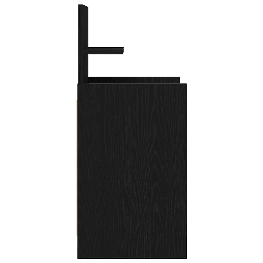 vidaXL Bedside Cabinet with 2 Drawers Black 38x34x80 cm