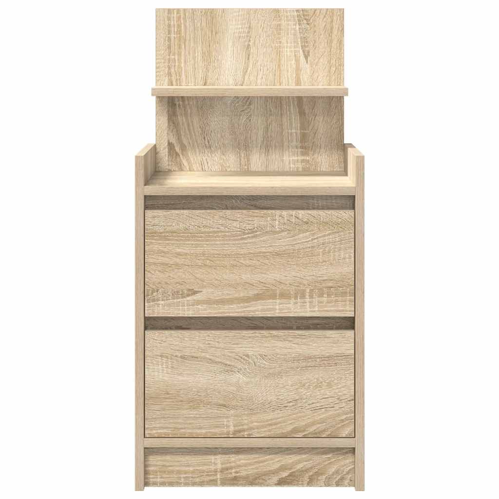 vidaXL Bedside Cabinet with 2 Drawers Sonoma Oak 38x34x80 cm