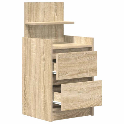 vidaXL Bedside Cabinets with 2 Drawers 2 pcs Sonoma Oak 38x34x80 cm