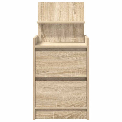 vidaXL Bedside Cabinets with 2 Drawers 2 pcs Sonoma Oak 38x34x80 cm