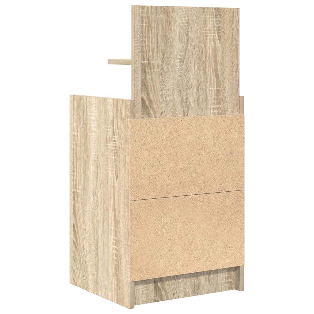vidaXL Bedside Cabinets with 2 Drawers 2 pcs Sonoma Oak 38x34x80 cm