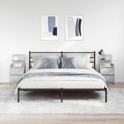 vidaXL Bedside Cabinets with 2 Drawers 2 pcs Concrete Grey 38x34x80 cm