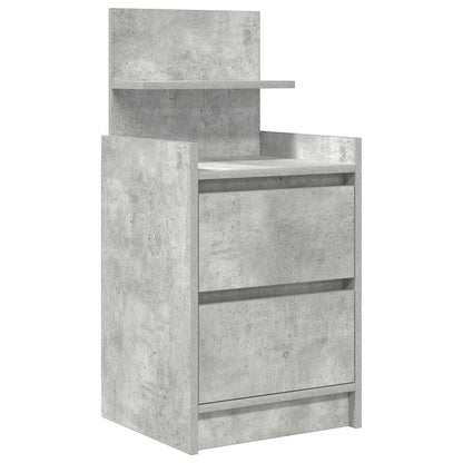 vidaXL Bedside Cabinets with 2 Drawers 2 pcs Concrete Grey 38x34x80 cm