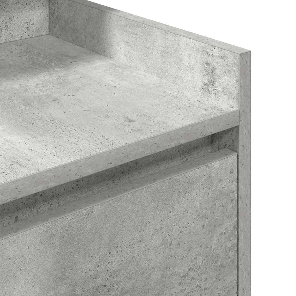 vidaXL Bedside Cabinets with 2 Drawers 2 pcs Concrete Grey 38x34x80 cm