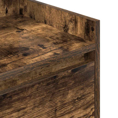 vidaXL Bedside Cabinet with 2 Drawers Smoked Oak 38x34x80 cm