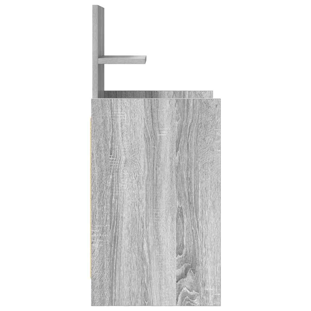 vidaXL Bedside Cabinet with 2 Drawers Grey Sonoma 38x34x80 cm