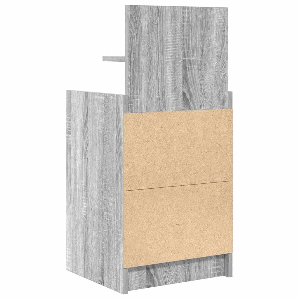 vidaXL Bedside Cabinets with 2 Drawers 2 pcs Grey Sonoma 38x34x80 cm
