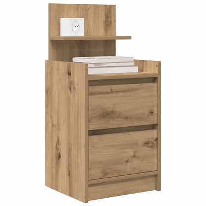 vidaXL Bedside Cabinet with 2 Drawers Artisan Oak 38x34x80 cm