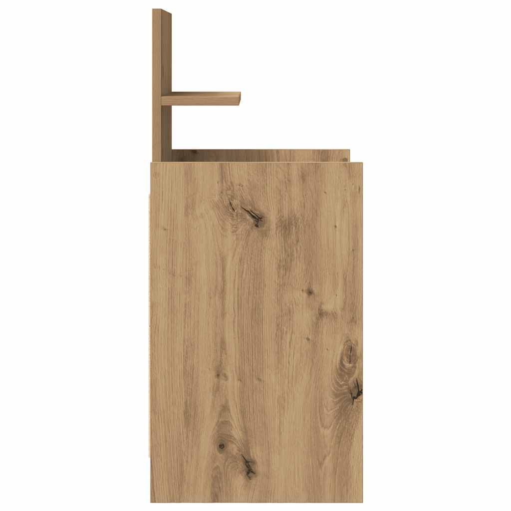 vidaXL Bedside Cabinet with 2 Drawers Artisan Oak 38x34x80 cm