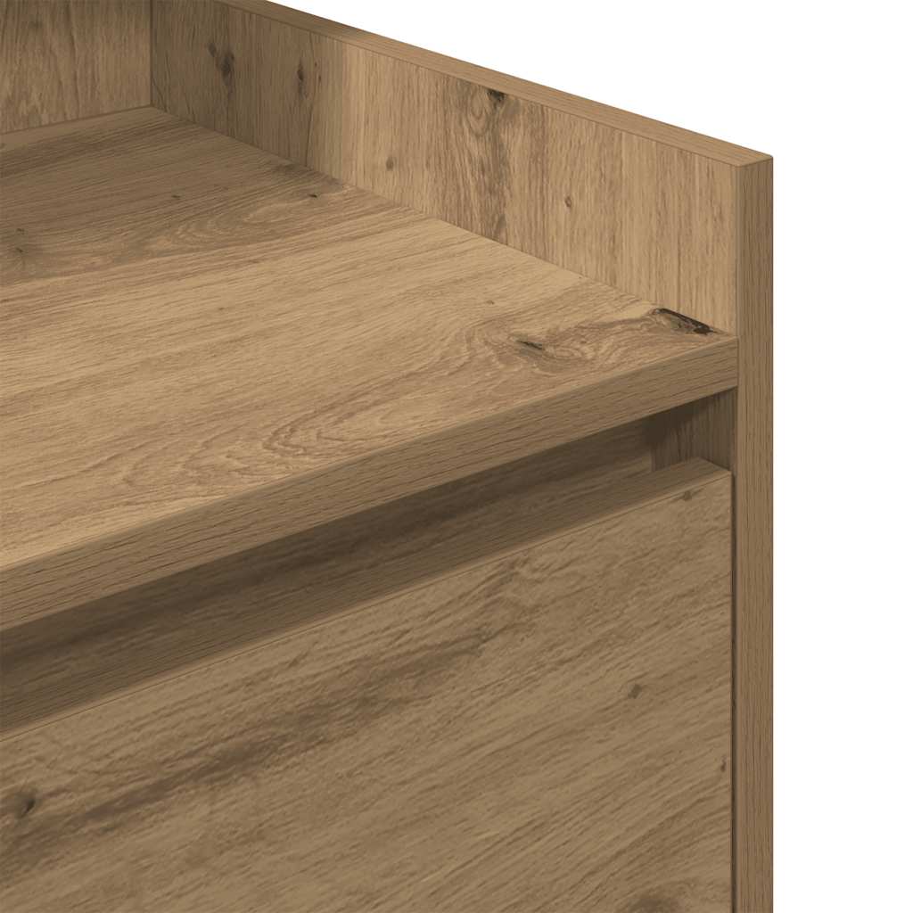 vidaXL Bedside Cabinet with 2 Drawers Artisan Oak 38x34x80 cm