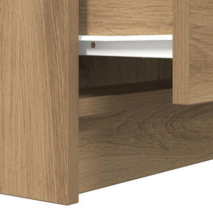 vidaXL Bedside Cabinets with 2 Drawers 2 pcs Artisan Oak 38x34x80 cm