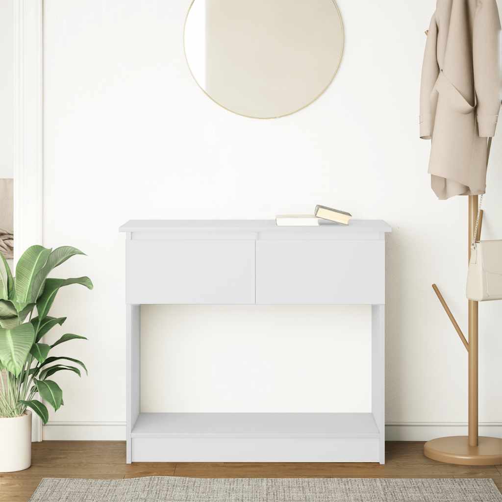 vidaXL Console Table with Drawers White 85,5x38,5x74,5 cm
