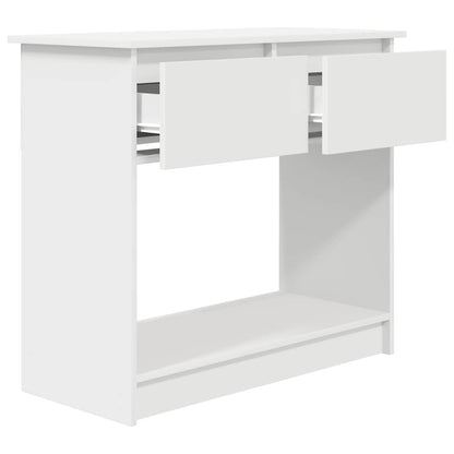 vidaXL Console Table with Drawers White 85,5x38,5x74,5 cm