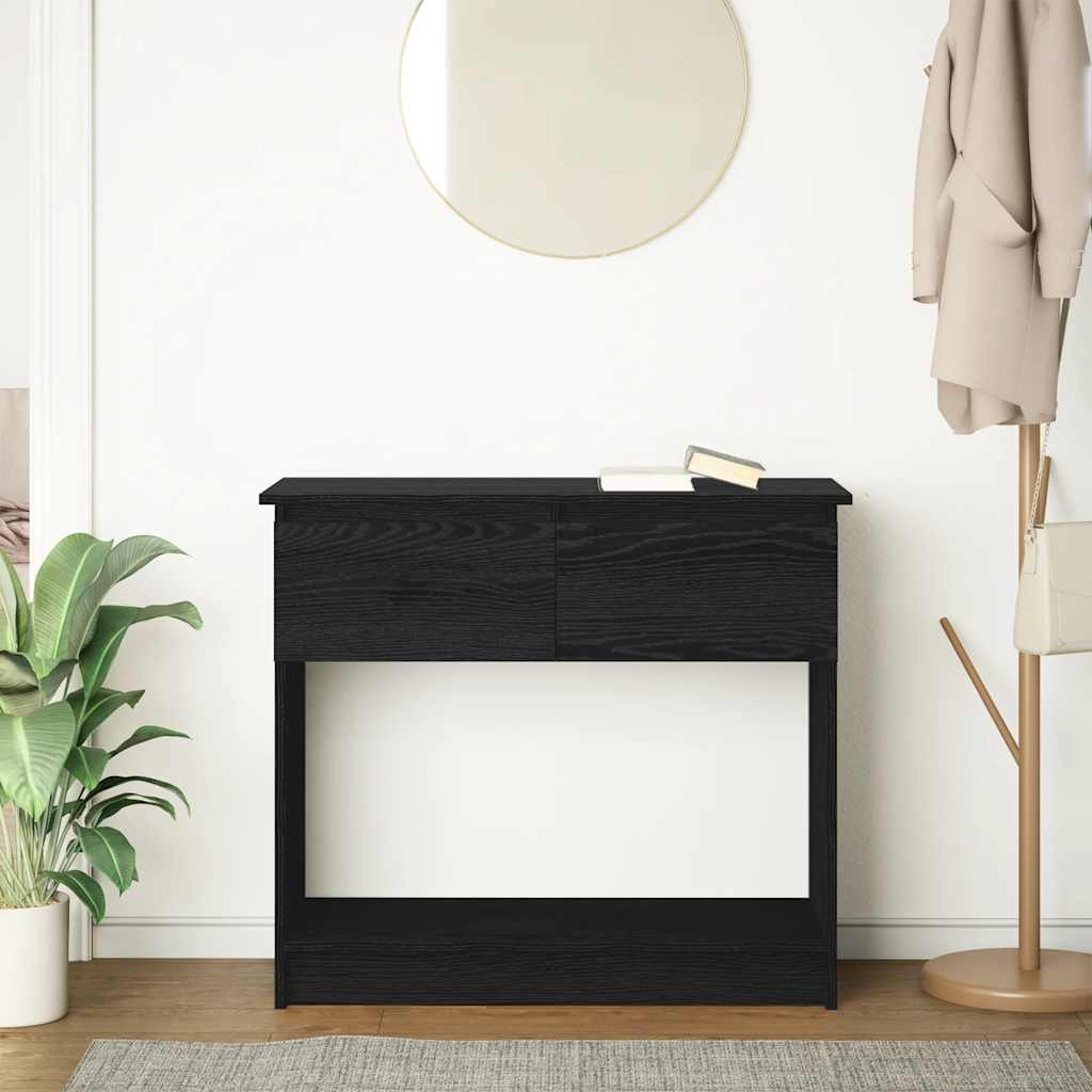 vidaXL Console Table with Drawers Black 85,5x38,5x74,5 cm