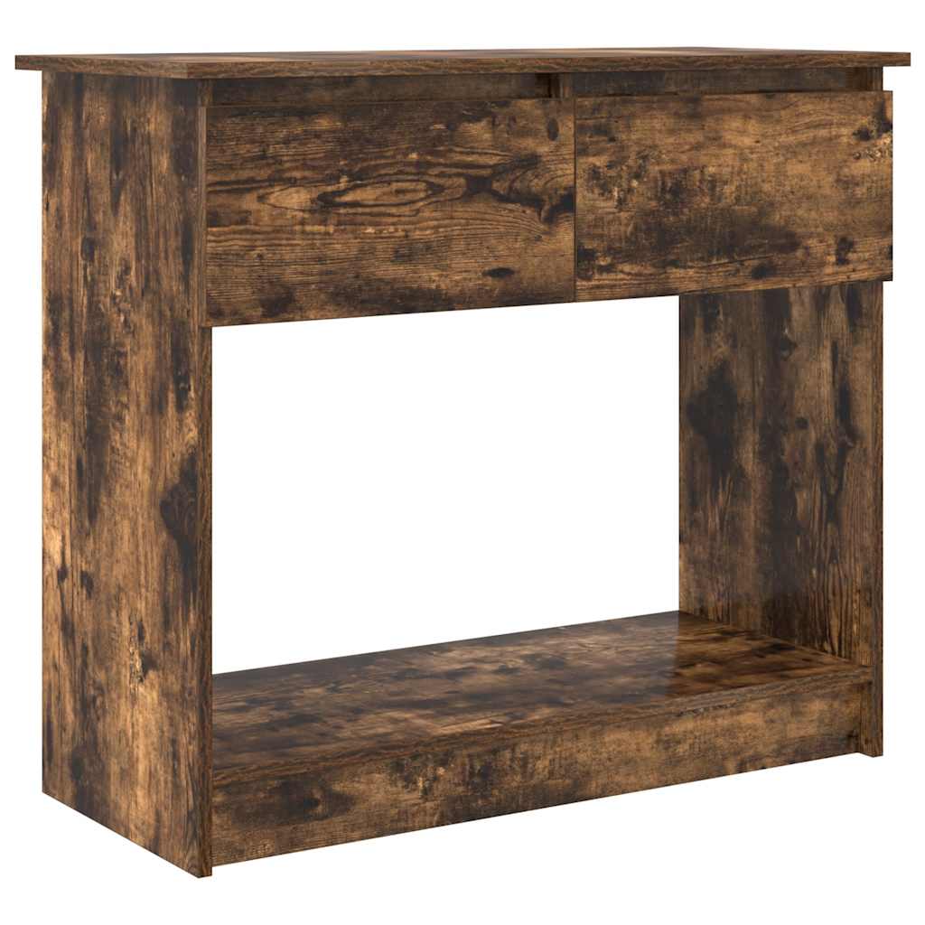 vidaXL Console Table with Drawers Smoked Oak 85,5x38,5x74,5 cm