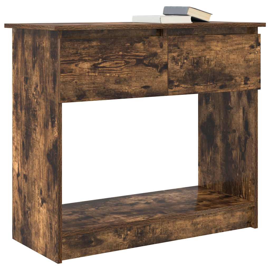 vidaXL Console Table with Drawers Smoked Oak 85,5x38,5x74,5 cm